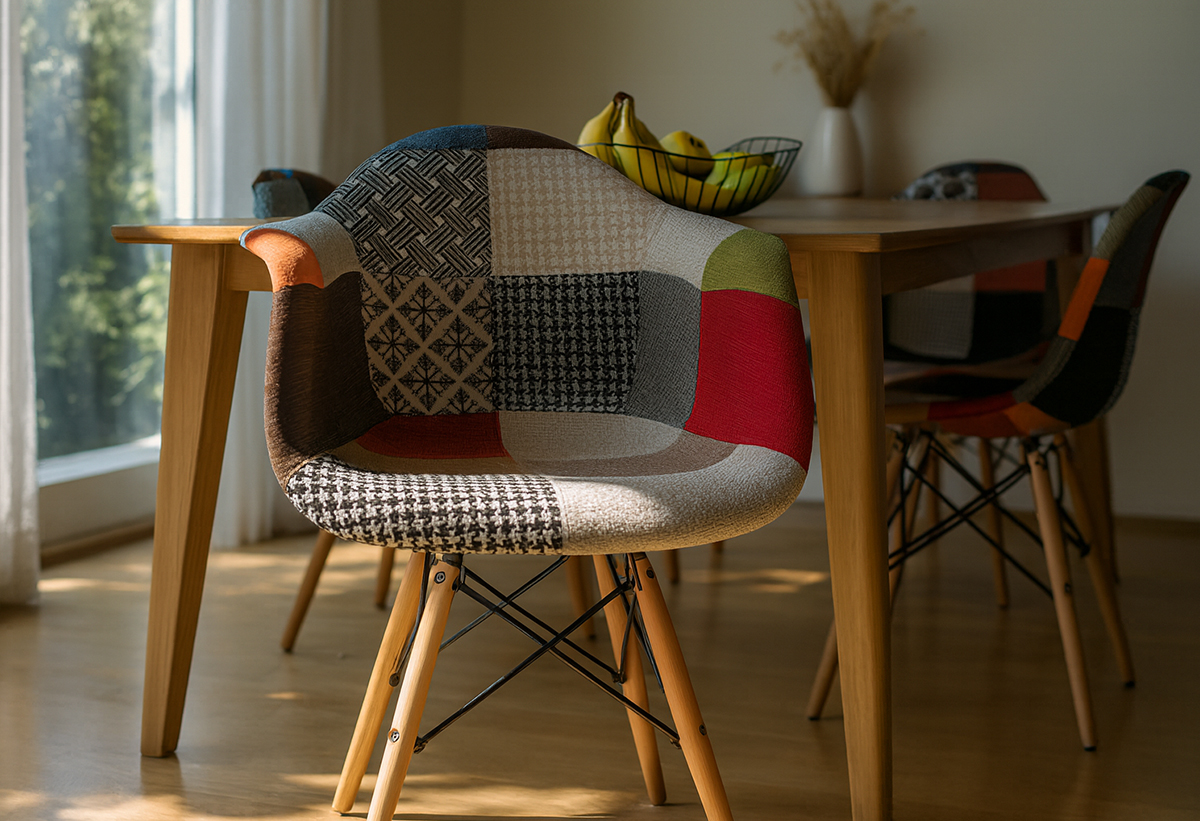 Απεικονίζεται μια τραπεζαρία με καρέκλες Soft.